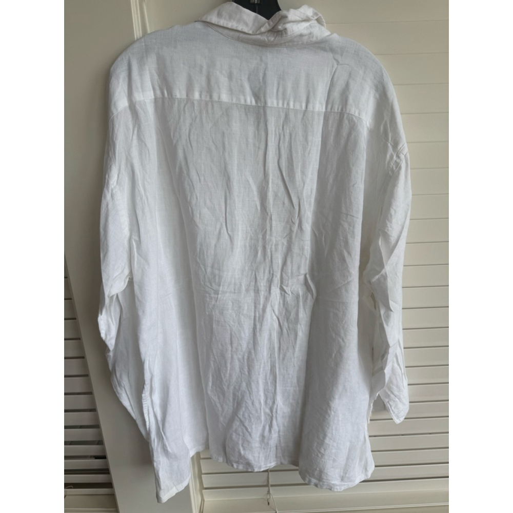 Bugatti Men's White Linen Button Down Casual Shirt XL - Picture 6 of 8